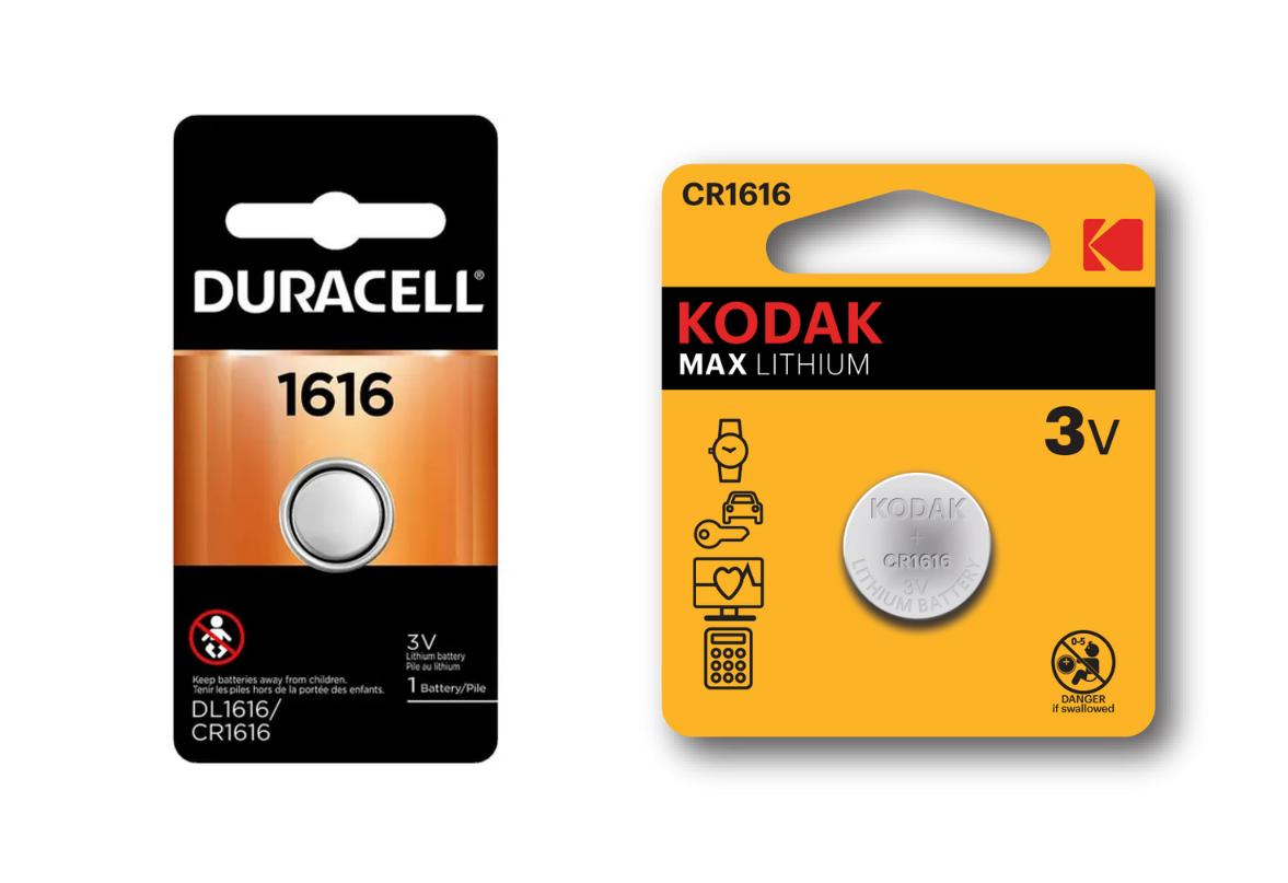 What are the common battery equivalents for CR1616?